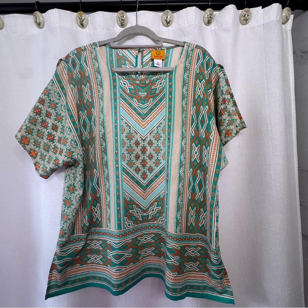 Ruby Rd. Geometric Bling Tunic Top